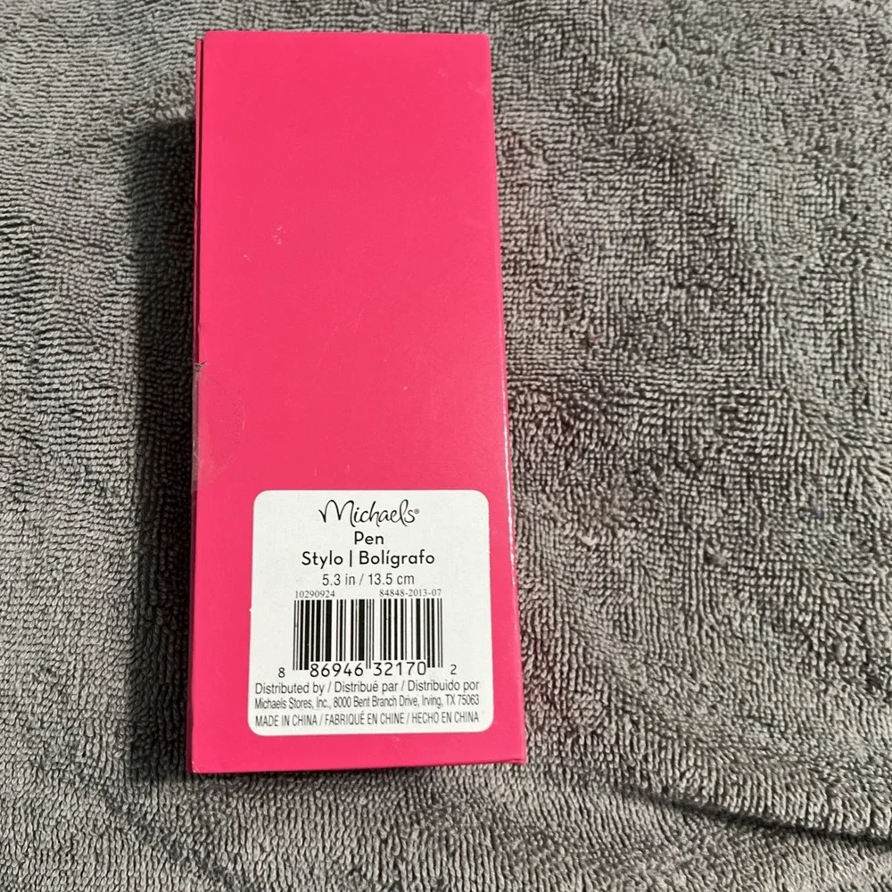 Michael's Bubble Pen Pink Zebra Strips‎ Pattern Stylo Boligrafo In Box